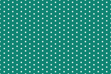 Sticker - Cyan teal and white polka dot seamless pattern for textile printing. Vector illustration.