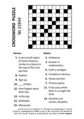 Wall Mural - Crossword puzzle game № 22844. General knowledge, family friendly content. Answer included.
