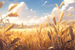 Illustration, Wheat field