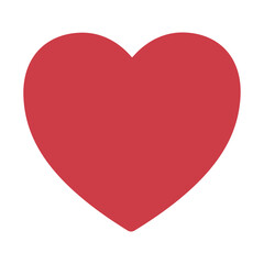 Poster - Red Heart emoji vector icon. A classic red love heart emoji, used for expressions of love and romance.