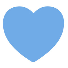 Poster - Blue Heart emoji vector icon. A classic Blue love heart emoji, used for expressions of love and romance.