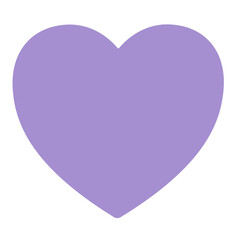 Poster - Purple Heart emoji vector icon. A classic Purple love heart emoji, used for expressions of love and romance.