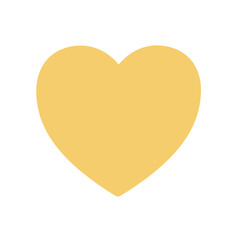 Poster - Yellow Heart emoji vector icon. A classic Yellow love heart emoji, used for expressions of love and romance.