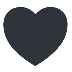 Poster - Black Heart emoji vector icon. A classic Black love heart emoji, used for expressions of love and romance.