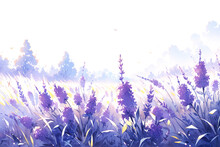 Anime Style, Beautiful Lavender Field