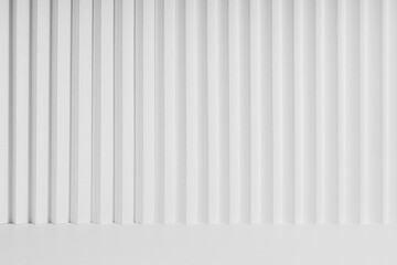 Poster - white abstract background of vertical gradient parallel lines pattern, floor, stage mockup for prese