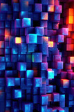 Fototapeta Londyn - Abstract 3d background, Neon cubes