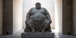 Statue of a person with obesity, concept of Body size acceptance, created with Generative AI technology