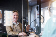 © Johnér - Male radio presenter talking with his guest on radio show or podcast