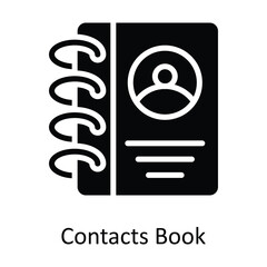 Fototapete - Contacts Book   Vector Solid  Icon Design illustration. Network and communication Symbol on White background EPS 10 File