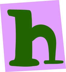 Sticker - Vintage letter H