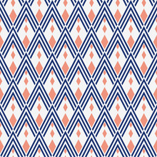 Abstract Geometric Seamless Pattern, Blue And Pink