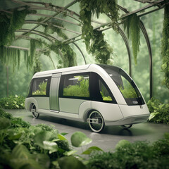 Wall Mural - EcoMotion: Unveiling the Futuristic Green Transport Revolution