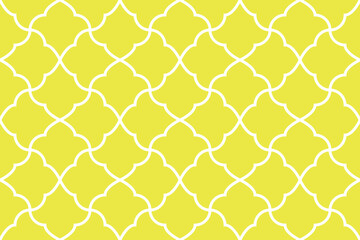 The geometric pattern with lines. Seamless vector background. White and yellow texture. Graphic modern pattern. Simple lattice graphic design