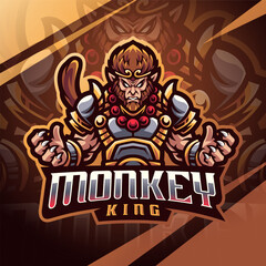 Wall Mural - Monkey king esport mascot logo design