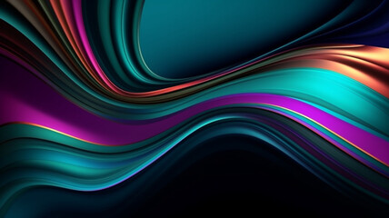 Wall Mural - Abstract vibrant 3d metallic background/ wallpaper.