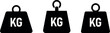 Weight, Kilogram Symbol Icon collection Vector Illustration