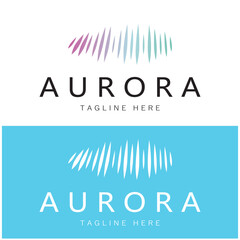 aurora logo design icon illustration vector template