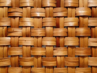 woven wood wall that has patterns generative ai