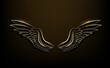 3d wings gold logo
