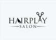 hair salon logo design vector silhouette illustration