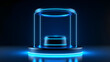 © Clipart Collectors - Beautiful modern futuristic podium with neon blue lighting for product presentation