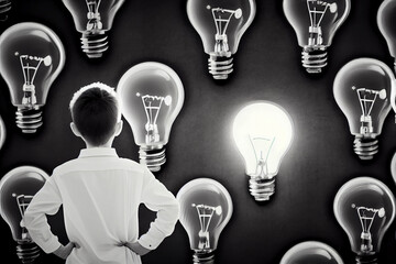 Wall Mural - Abstract illustration of a brilliant idea
