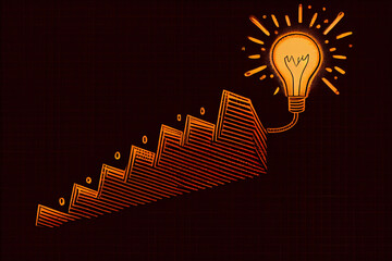Wall Mural - Abstract illustration of a brilliant idea