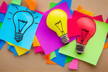 Wall Mural - Abstract illustration of a brilliant idea