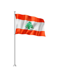 Sticker - Lebanese flag isolated on white