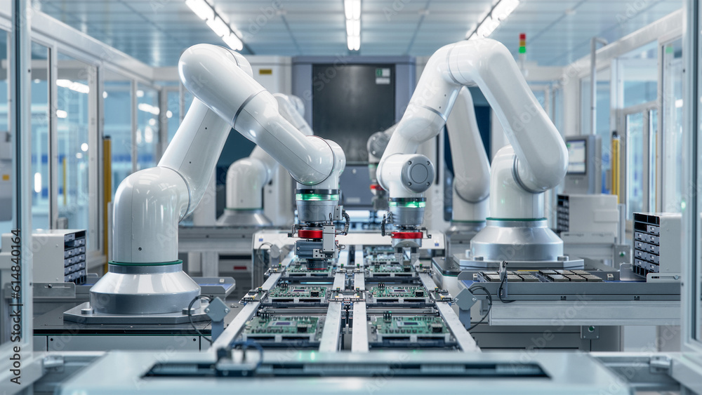 Fully Automated Modern PCB Assembly Line Equipped with Advanced High ...