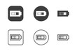© stu-khaii - Battery icon design 6 variations. Isolated on white background.