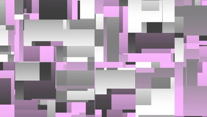 Aufkleber - Transform geometric background. Flashing tabstract pixels background. Random small squares. Looping footage.