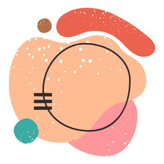Wall Mural - abstract liquid frame. colorful geometric trendy texture badge flat vector background illustration
