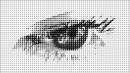 Wall Mural - blinking eye comical dots halftone animation 2