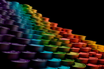 Poster - A close-up photograph of a graph with a downward slope representing the value of the dollar, accentuated by vibrant colors to draw attention to the decline.  Generative AI technology.