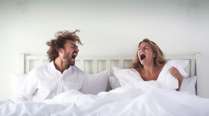 young couple in apartment arguing