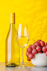 Wall Mural - Wine bottle and grapes