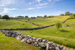 © Eric Dale Creative - A landscape of stone walls zig zags across fields and meadows on the rolling hills of Block Island, Rhode Island, USA