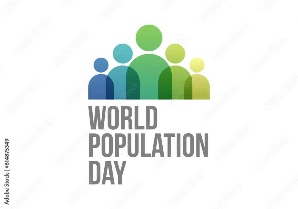 Simple Clean World Population Day Banner With Minimal People Logo and ...