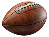 Realistic American football ball. Transparent isolated background. Generative Ai