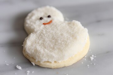 Poster - Festive Snowman Cookie with Icing and Sprinkles