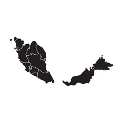 Wall Mural - Malaysia map icon vector