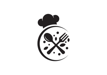 fork and spoon logo design. icon symbol for health restaurant food diet and etc.