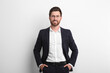 © New Africa - Portrait of handsome man in glasses on white background