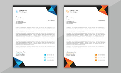 Wall Mural - clean and professional corporate company business letterhead template design with color variation bu