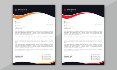 Wall Mural - modern creative & clean business style letterhead bundle. modern and minimalist company business let