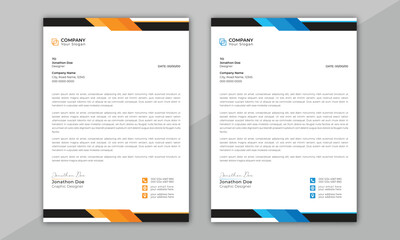 Wall Mural - abstract corporate business style letterhead design vector template. clean and professional corporat