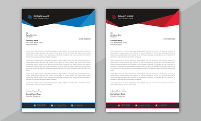 Wall Mural - abstract corporate business style letterhead design vector template. clean and professional corporat