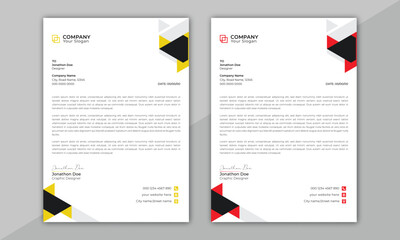abstract corporate business style letterhead design vector template. clean and professional corporat